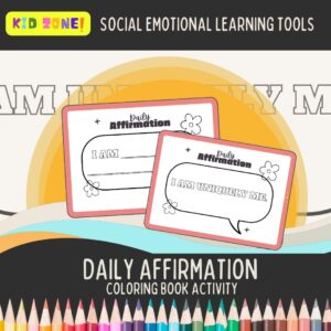 Daily Affirmations Coloring Sheets | 100+ pages | SEL, Mindfulness, Grounding