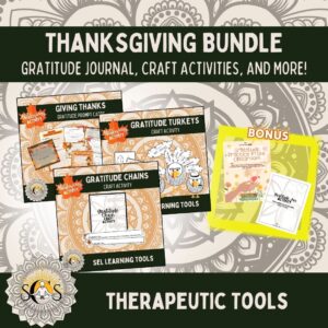 Thanksgiving Activity SEL Bundle for Gratitude with craft activities, journal prompts, and more!