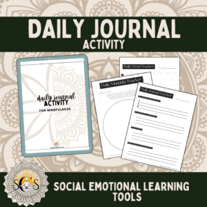 Daily Journal Activity: Mood Tracker, Gratitude Journal, and Mandala for Grounding